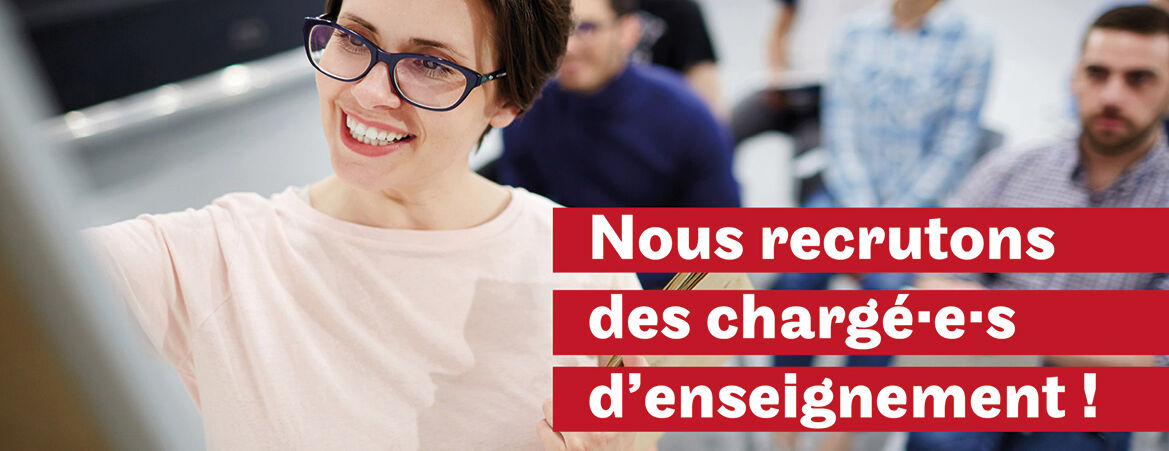 Recrutement chargé.e.s d'enseignements